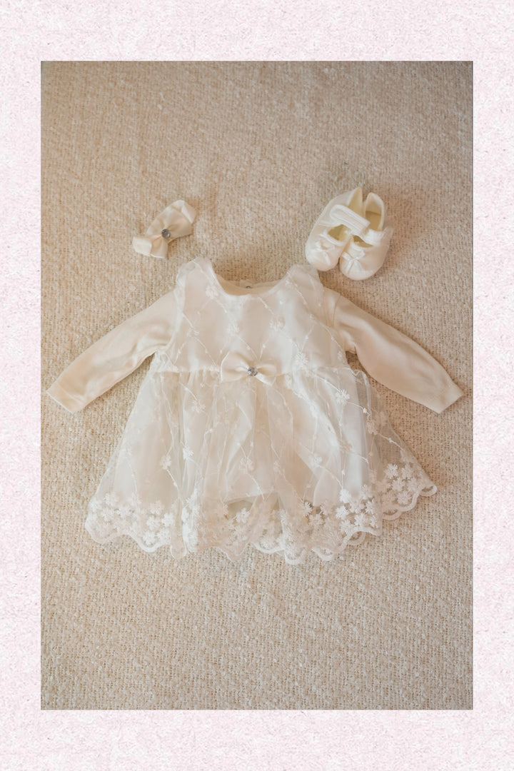 Bella Grace Dress with bow - 4pcs set