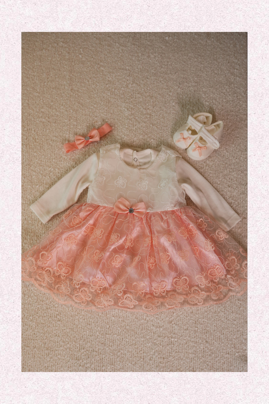 Bella Grace Dress with bow - 4pcs set