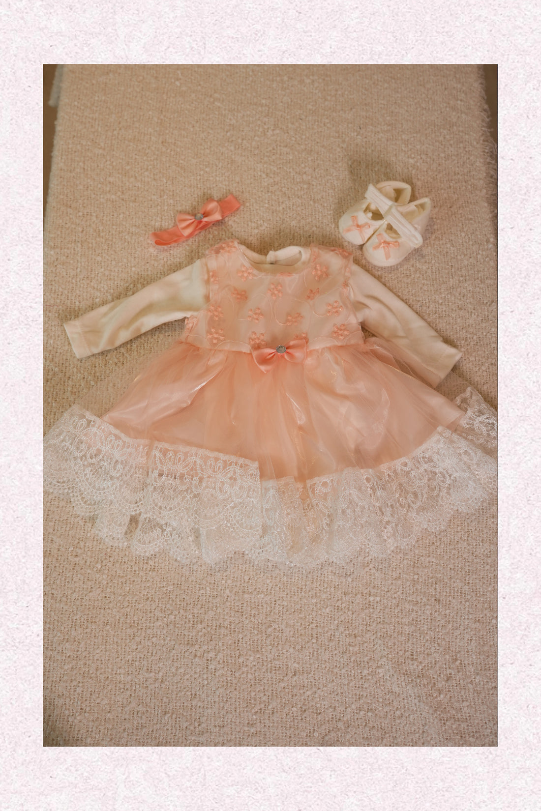 Bella Grace Dress with bow - 4pcs set