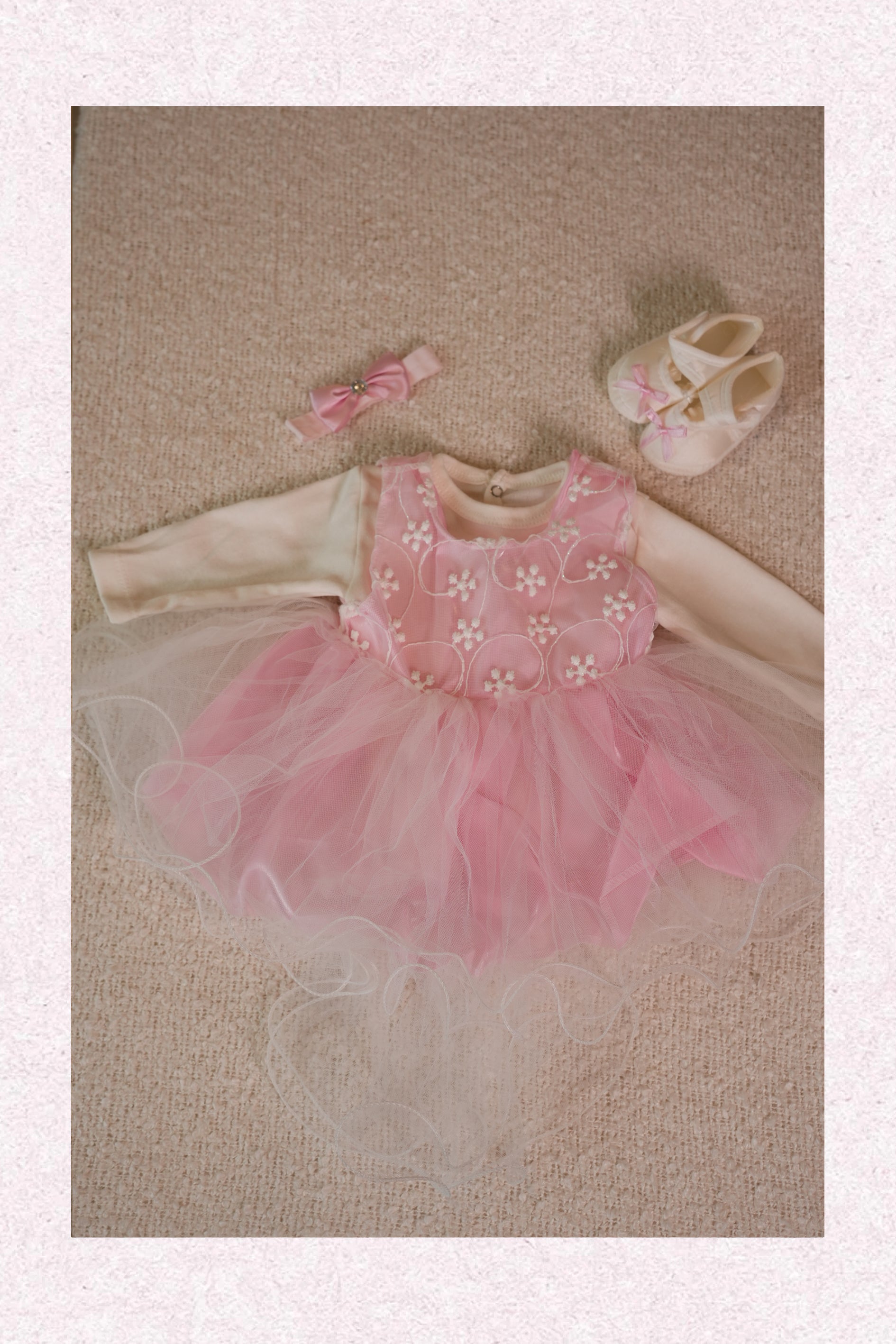 Bella Grace Dress with tulle - 4pcs set