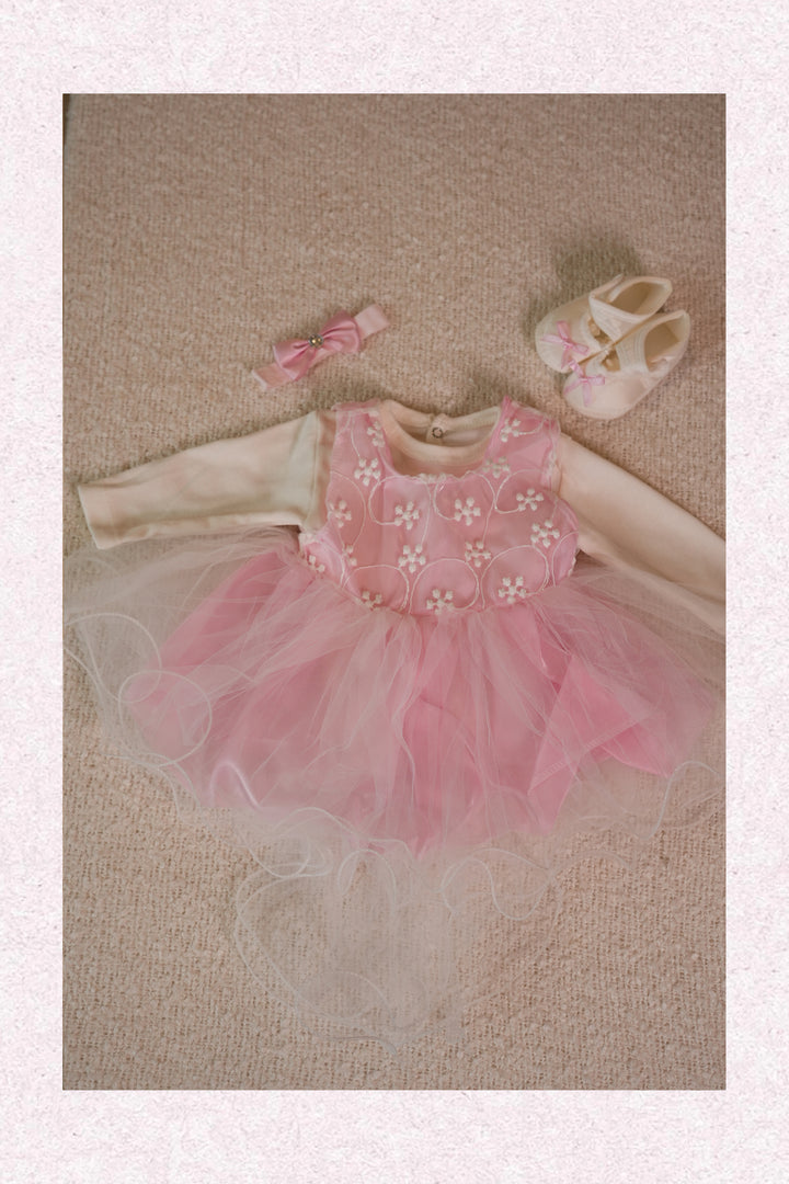 Bella Grace Dress with tulle - 4pcs set