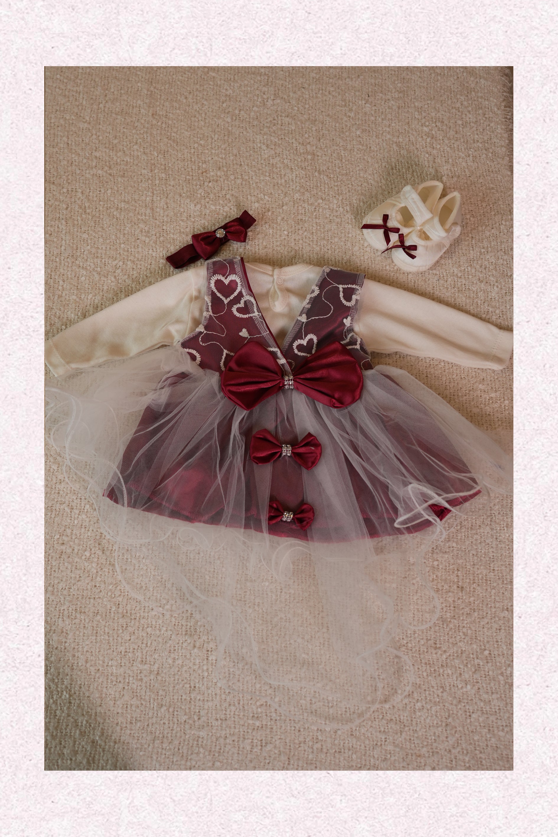 Bella Grace Dress with tulle - 4pcs set