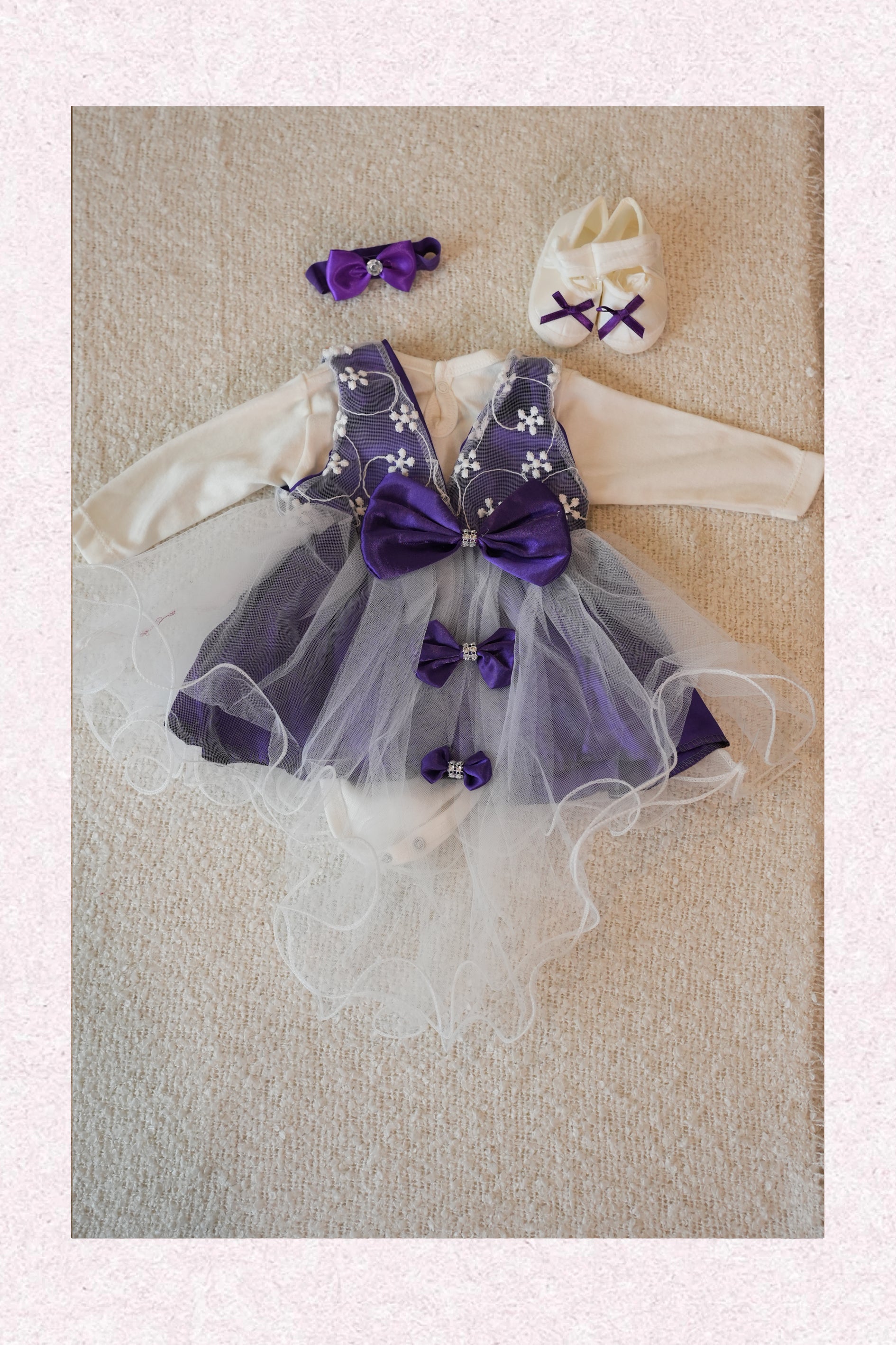 Bella Grace Dress with tulle - 4pcs set